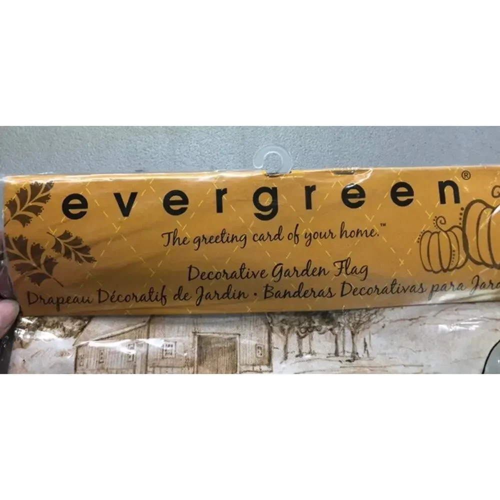 Evergreen Pumpkin Farm Truck Garden Flag NIP